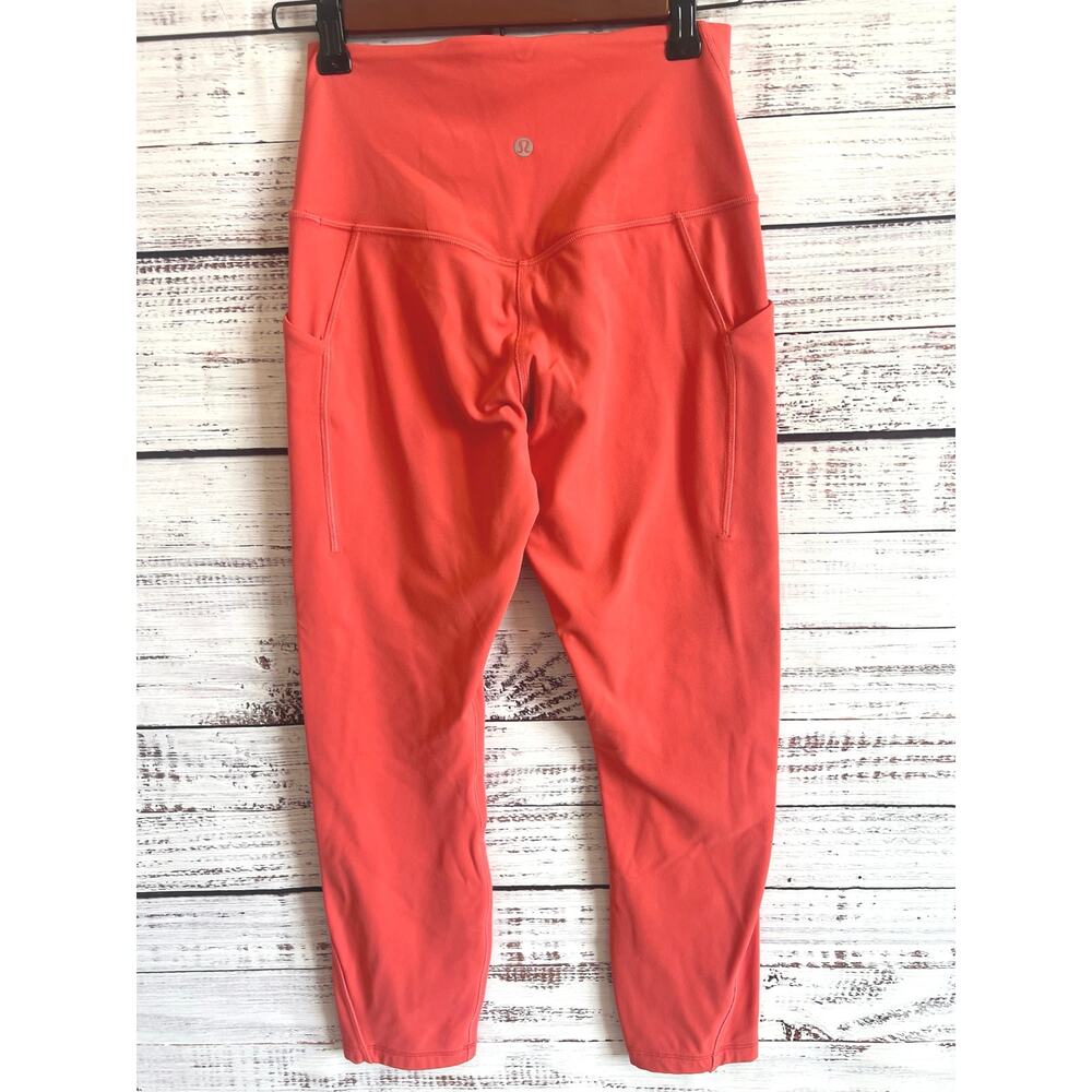 Lululemon Align High-Rise Pant Pockets Womens Coral Size 6 - Picture 4 of 8
